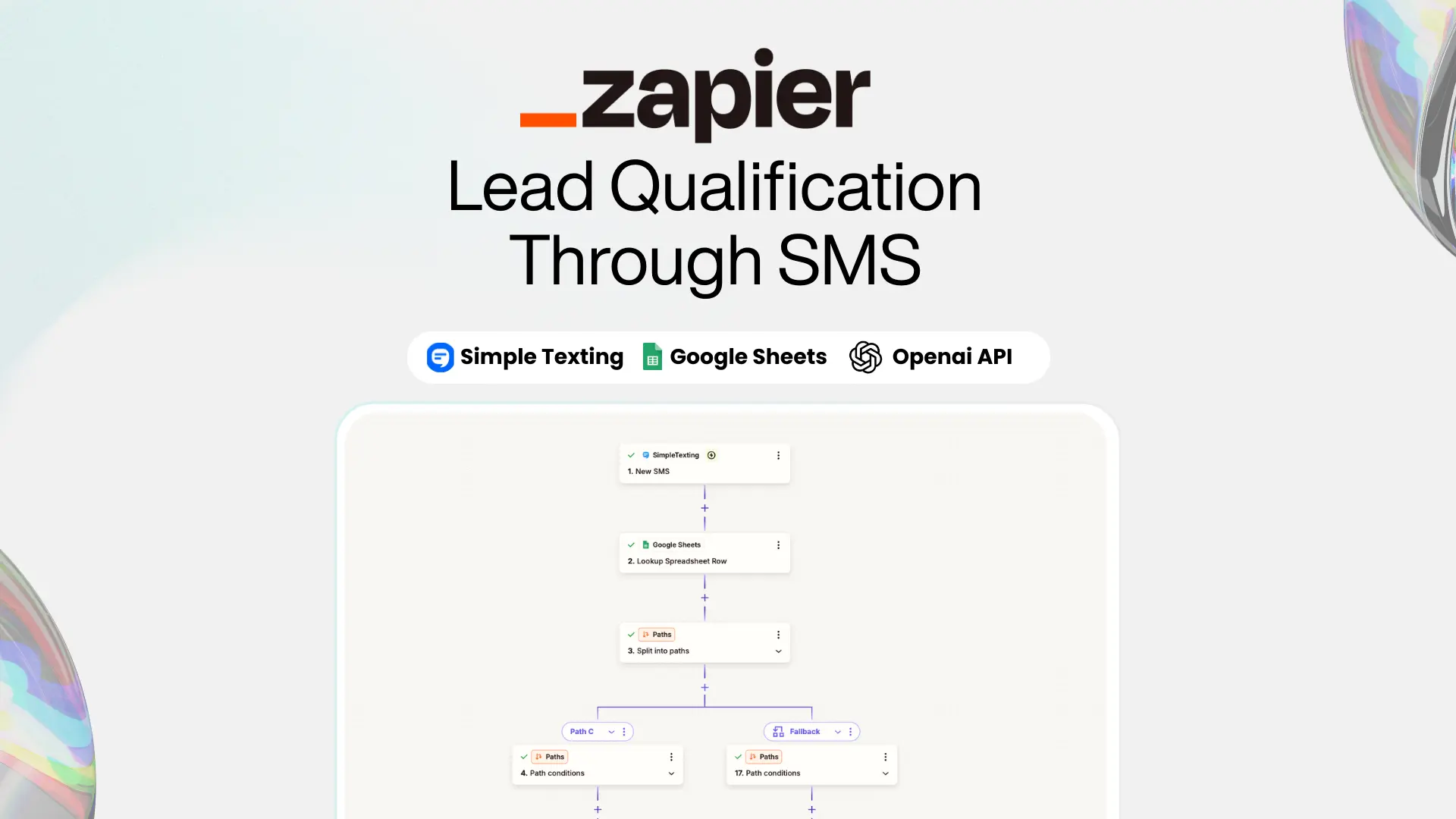 OneRooff Lead Qualification Agent Zapier OpenAI SimpleTexting Automation